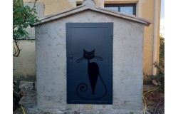 Porte métallique traditionnelle "CHAT" dezoom